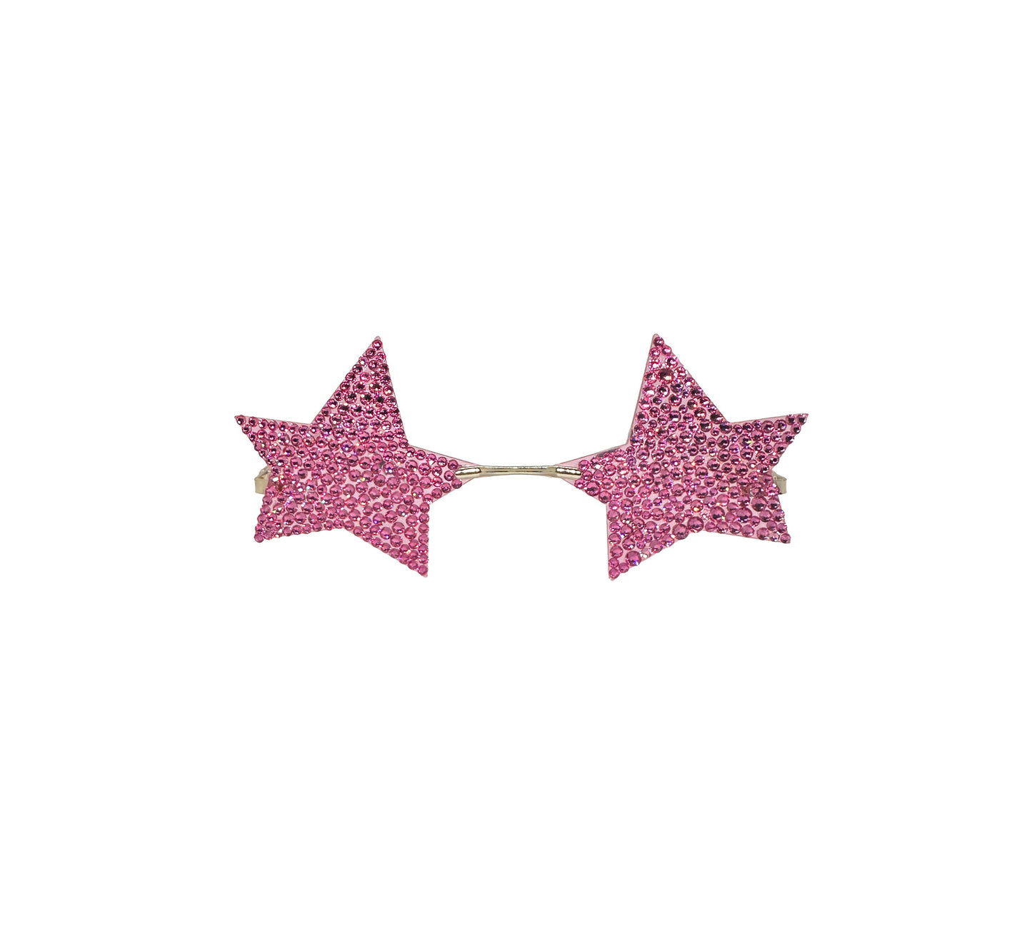 STAR GIRL - Retro Pink Swarovski Embellished Star Shaped Sunglasses. Pink Swarovski Crystals